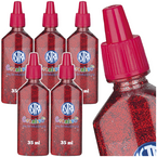 KLEJ BROKATOWY OZDOBNY ASTRA TUBKA Z APLIKATOREM 35ml - CZERWONY - 5 szt.