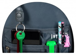 PLECAK SZKOLNY PIÓRNIK WOREK CZARNY ST.RIGHT 3w1 BP-01 ŁAŃCUSZEK PINK K-POP