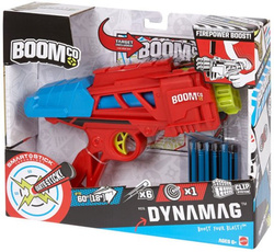 PISTOLET NA RZUTKI DYNAMAG BOOMCO Z TARCZĄ  MATTEL