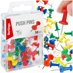 PINEZKI DO TABLICY KORKOWEJ BECZUŁKI KOLOROWE OPAKOWANIE 50 SZTUK BERLINGO