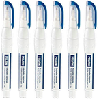 KOREKTOR W DŁUGOPISIE PIÓRZE METALOWA KOŃCÓWKA SZKOLNY 7 ml MILAN - 6 szt.