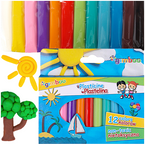 PLASTELINA 12 INTENSYWNYCH KOLORÓW ŁATWA W MODELOWANIU NIE BRUDZI GIMBOO