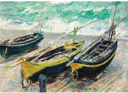 PUZZLE 1000 TRZY ŁODZIE RYBACKIE CLAUDE MONET INTERDRUK ART SZTUKA