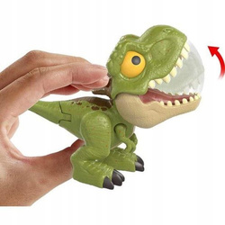 JURASSIC WORLD PRZYPINKA DINOZAUR TYRANNOSAURUS FIGURKA SNAP SQUAD MATTEL  