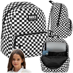 PLECAK SZKOLNY DERFORM BACKUP KRATA SZACHOWNICA CZARNO-BIAŁA PLB7C94