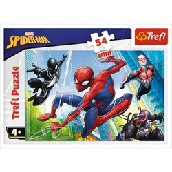 PUZZLE MINI 54 ELEMENTY CZAS NA SPIDER-MANA UKŁADANKA TREFL 19606