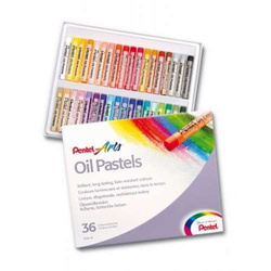 PASTELE OLEJNE PENTEL ARTS KREDKI 36 KOLORÓW MIĘKKIE ARTYSTYCZNE