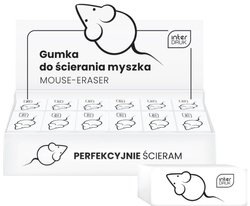 GUMKA DO ŚCIERANIA MAZANIA OŁÓWKA MYSZKA BIAŁA ELASTYCZNA INTERDRUK - 10szt