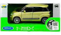 FIAT 500L 2013 ZŁOTY METALOWY MODEL SAMOCHODZIK KOLEKCJONERSKI WELLY