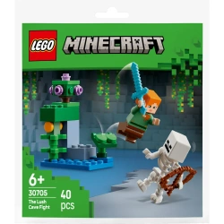 LEGO MINECRAFT WALKA W BUJNEJ JASKINI SZKIELET 40 ELEMENTÓW SASZETKA 30705