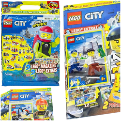 LEGO CITY GAZETKI 2 MAGAZYNY + 2 FIGURKI DO ZBUDOWANIA KLOCKI ZESTAWY