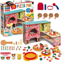 MONTESSORI ZESTAW KREATYWNY PIZZA MIA PLASTELINA KUCHNIA 3D LISCIANI