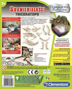 WYKOPALISKA SKAMIENIAŁOŚCI DINOZAUR TRICERATOPS FLUORESCENCYJNY CLEMENTONI