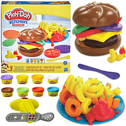 PLAY-DOH CIASTOLINA BURGER Z FRYTKAMI KUCHNIA 224g MASA PLASTYCZNA HASBRO
