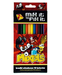 KREDKI OŁÓWKOWE 12 KOLORÓW MIXELS MIXELE - ASTRA