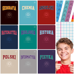 ZESTAW ZESZYTÓW TEMATYCZNYCH 9w1 PRZEDMIOTOWYCH 60 KARTEK SZKOLNY INTERDRUK
