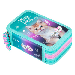 PIÓRNIK SZKOLNY Z WYPOSAŻENIEM TRZYKOMOROWY MY LITTLE FRIEND KITTY PARTY