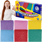 MODELINA Z BROKATEM 6 KOLORÓW TERMOUTWARDZALNA SZKOLNA PLASTYCZNA ASTRA