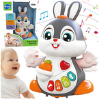 ZABAWKA INTERAKTYWNA TAŃCZĄCY KRÓLIK DO RACZKOWANIA DŹWIĘK ŚWIATŁO MELODIE