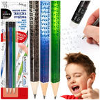 OŁÓWEK Z GUMKĄ HB MAGICZNY TABLICZKA MNOŻENIA ŚCIĄGA SZKOLNY KIDEA 3 KOLORY