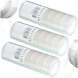 TAŚMA KLEJĄCA PRZEZROCZYSTA BIUROWA Q-CONNECT 18mm x 20m - 24 szt. (3 op.)