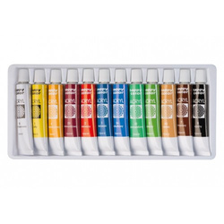 FARBY AKRYLOWE W TUBKACH 12 INTENSYWNYCH KOLORÓW x 12 ml HAPPY COLOR