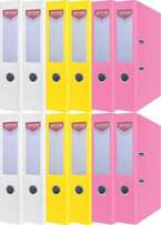 SEGREGATOR A4/75mm OFFICE PRODUCTS Z DŹWIGNIĄ PP - KOLORY - 12 SZTUK