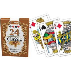KARTY DO GRY 24 SZTUKI CLASSIC PLASTIKOWE KLASYCZNE TREFL