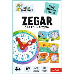 GRA EDUKACYJNA DLA DZIECI ZEGAR MAŁY ODKRYWCA UKŁADANKA TREFL 02809