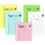 PRZEKŁADKI DO AKT OSOBOWYCH A4 ABCDE 5 sztuk BIUROWE PANTA PLAST