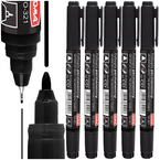 MARKER PERMAMENTNY DO PŁYT CD/DVD DWUSTRONNY CZARNY TO-321 TOMA - 5 szt.