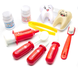 LEKARZ DENTYSTA ZESTAW MEDYCZNY  PRO KIDS SZCZOTECZKA ZĘBY UCZY HIGIENY