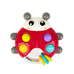 MELODYJNA BIEDRONKA GRZECHOTKA SENSROYCZNA KORALIKOWA KARUZELA ŚWIECI DUMEL