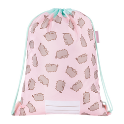 WOREK SZKOLNY NA BUTY Z IMIENIEM PUSHEEN KAPCIE OBUWIE RÓŻOWY KOTEK