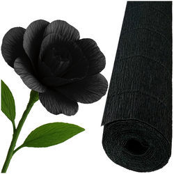 KREPINA WŁOSKA 603 BIBUŁA MARSZCZONA 50x250cm 180g CZARNA