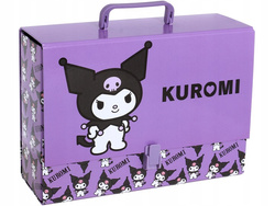 TECZKA SZKOLNA Z RĄCZKĄ GRUBA TWARDA XL A4 ST.MAJEWSKI KRÓLIK PINK KUROMI