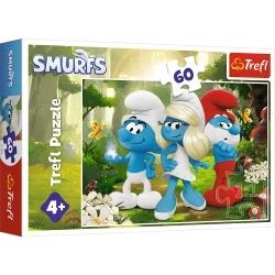 PUZZLE 60 ELEMENTÓW SMERFY - ZACZAROWANY LAS UKŁADANKA TREFL 17401