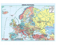DUŻY PODKŁAD LAMINOWANY DWUSTRONNY - MAPA EUROPY