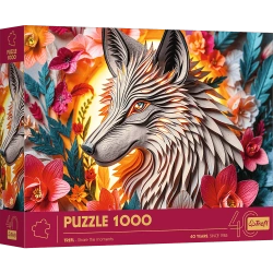 PUZZLE 1000 ELEMENTÓW WILK Z EFEKTEM 3D UKŁADANKA 40-LECIE TREFL 40041