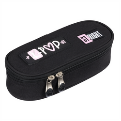 PLECAK SZKOLNY PIÓRNIK WOREK CZARNY ST.RIGHT 3w1 BP-01 ŁAŃCUSZEK PINK K-POP