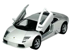 LAMBORGHINI MURCIELAGO SREBRNY METALOWY MODEL SAMOCHÓD KOLEKCJONERSKI WELLY