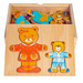 UKŁADANKA DREWNIANA PUZZLE DWA MISIE MIŚKI UBRANKA EMOCJE SMILY PLAY 30 EL.