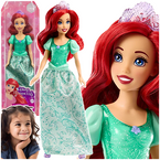 LALKA DISNEY PRINCESS KSIĘŻNICZKA ARIELKA MAŁA SYRENKA BŁYSZCZĄCA SUKNIA