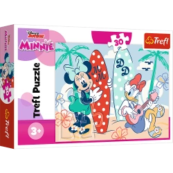 PUZZLE 30 ELEMENTÓW DISNEY KOLOROWA MYSZKA MINNIE DAISY 18302 TREFL
