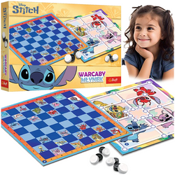 GRA PLANSZOWA STITCH WARCABY I MŁYNEK 2w1 STRATEGICZNA RODZINNA TREFL 02799
