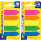 ZAKŁADKI INDEKSUJĄCE KARTECZKI SAMOPRZYLEPNE ASTRA 5 x 25 sztuk - 2 op.