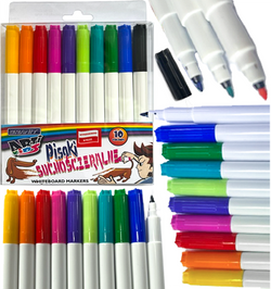 MARKERY MAZAKI GRANIT PISAKI SUCHOŚCIERALNE 10 KOLORÓW DO BIAŁYCH TABLIC