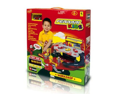 BBURAGO FERRARI KIDS WARSZTAT GARAŻ MYJNIA I AUTKO