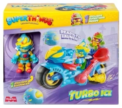 SUPER ZINGS SUPERTHINGS TURBO ICE MOTOCYKL JUMPBIKE Z KATAPULTĄ FIGURKA
