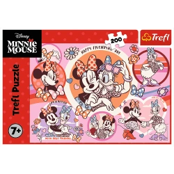 PUZZLE 200 ELEMENTÓW ZWYCZAJE MYSZKI MINNIE UKŁADANKA TREFL 13343
